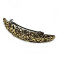 Barrette cheveux ovale à paillettes - doré