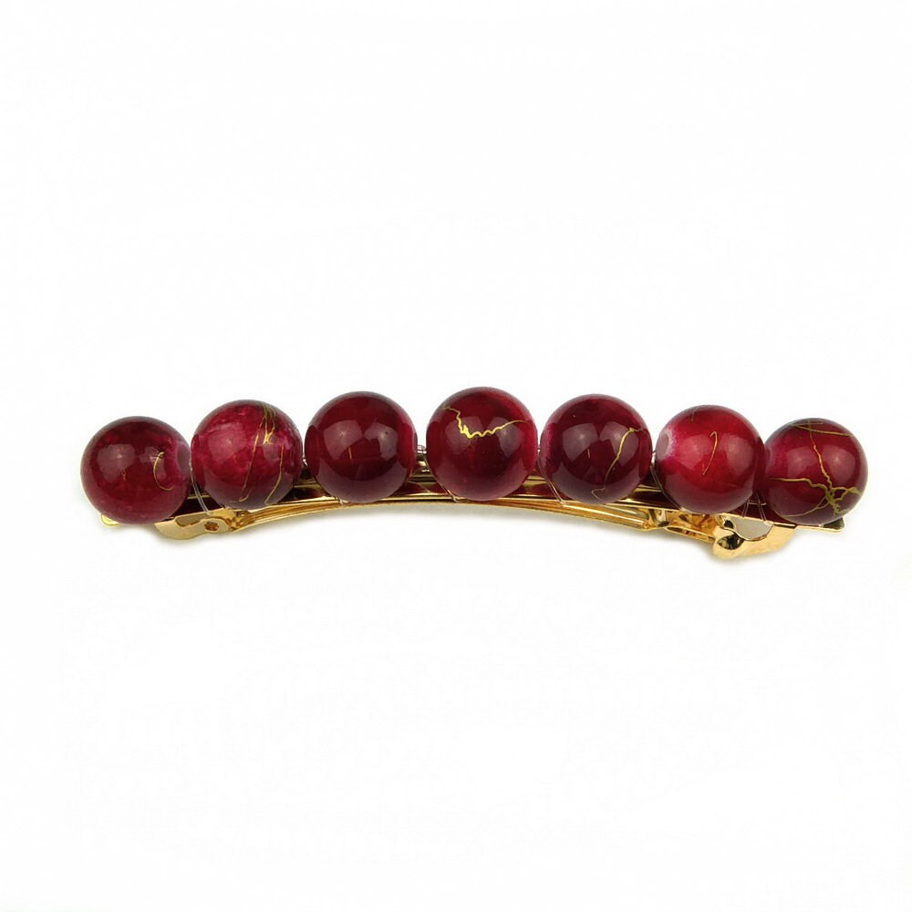 Barrette cheveux 8.5cm perle nacré
