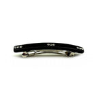 Barrette cheveux strass 6,5cm noir – Barrette classique fait main