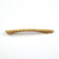 Barrette Cheveux Fine Perles de Rocaille beige 8cm 