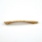 Barrette Cheveux Fine Perles de Rocaille beige 8cm 