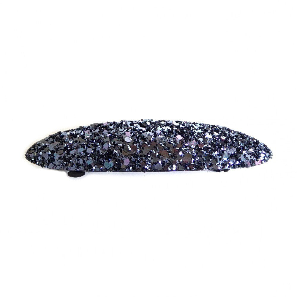 Barrette cheveux ovale 9cm paillettes