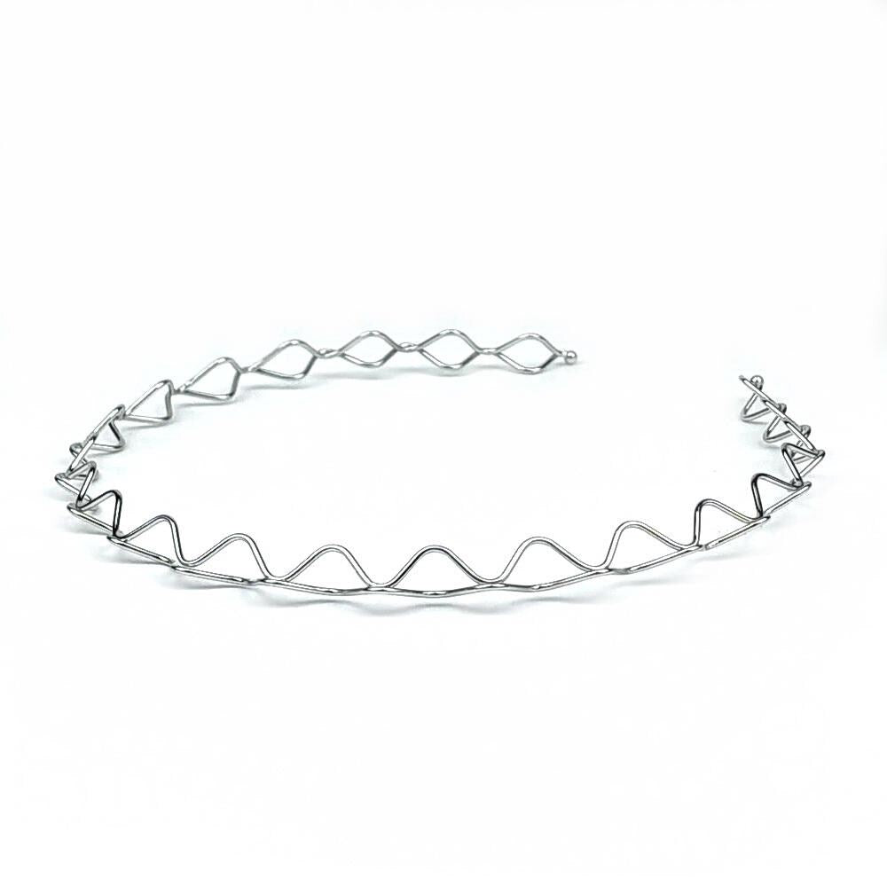 Lot de 3 serres tête fin métal ondulé doré, argenté, noir