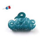 Pince à cheveux "Love" 5,5cm en acétate, bleu, qualité premium, Made in France
