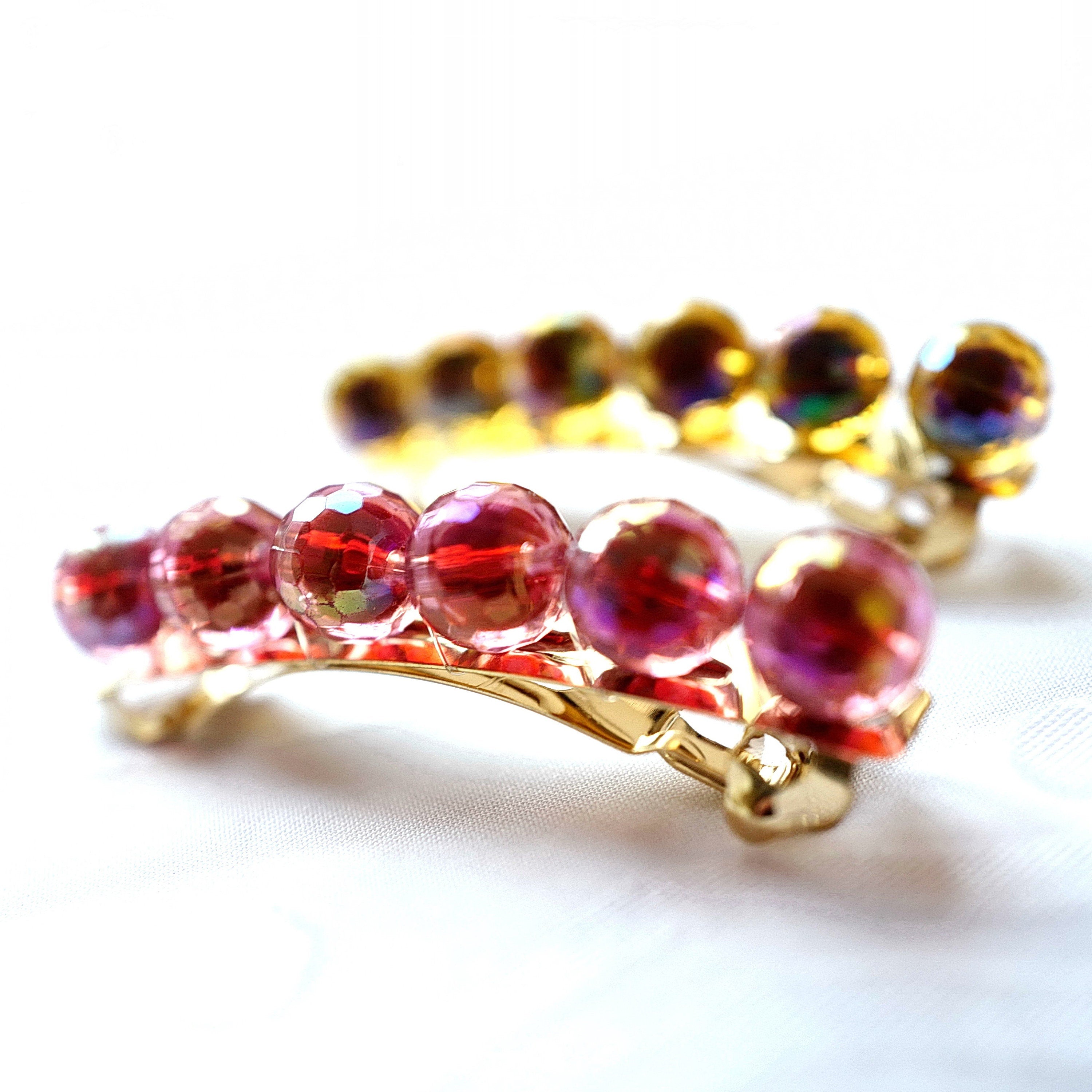 Barrette cheveux perles brillantes