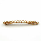 Barrette cheveux fine 8cm, perles nacrées beige