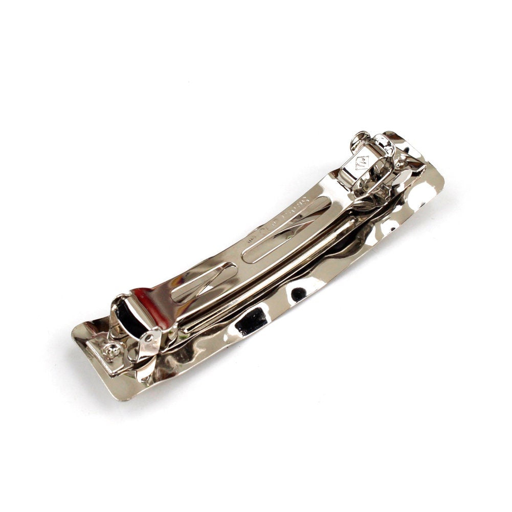 Barrette métal design martelé