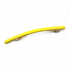 Barrette cheveux émail fine 10cm jaune
