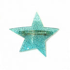 Barrette cheveux étoile paillette bleu