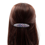 Barrette cheveux ovale 9cm paillettes
