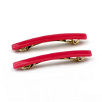 Barrettes cheveux fine 7cm fuchsia - Lot de 2