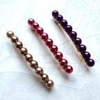 Barrette cheveux 8.5cm perles nacrées