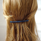 Barrette cheveux fine 8cm perles cheveux fins