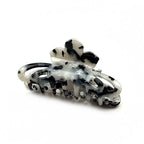 Pince crabe acétate motif tortue – Fait main 8 cm | Gris
