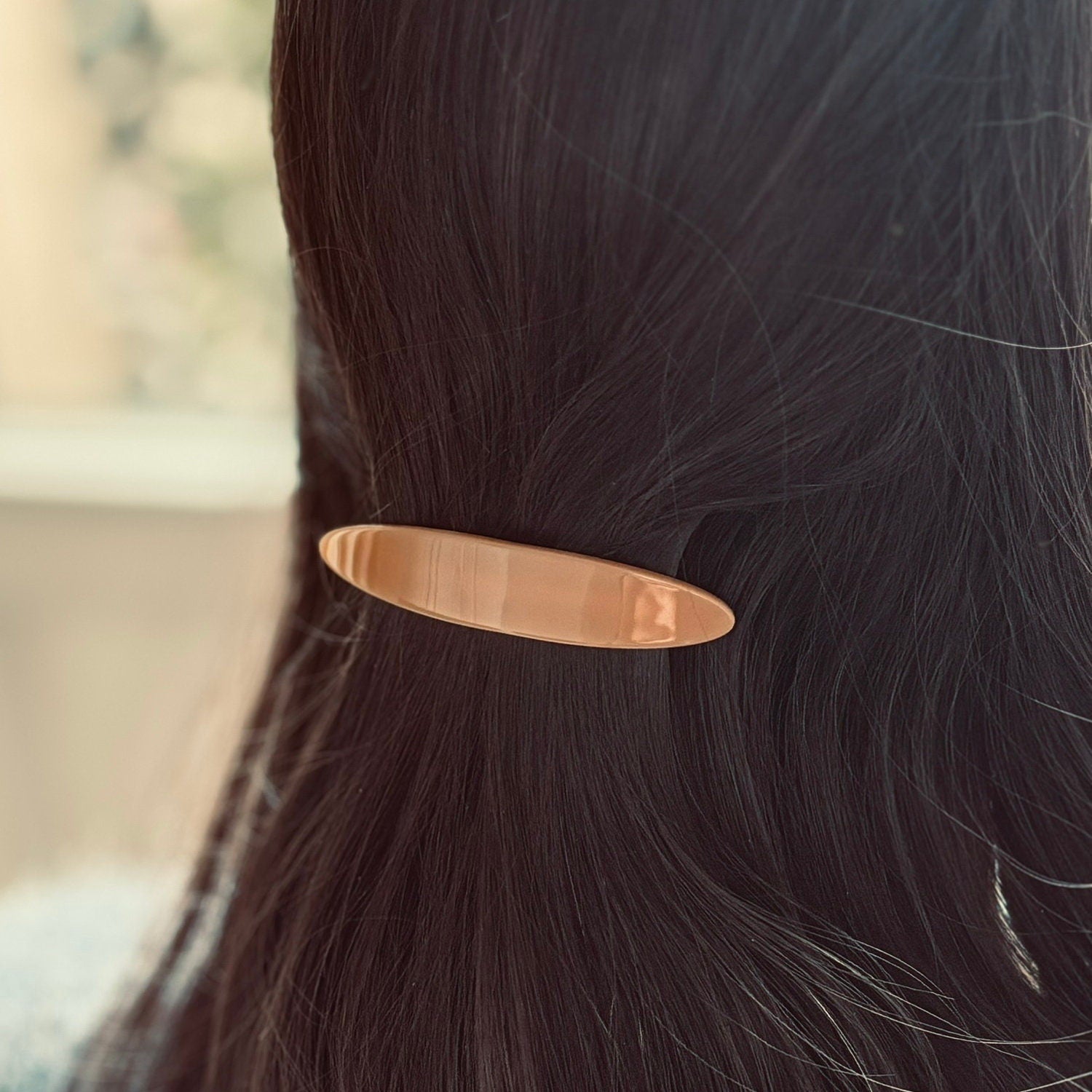 Barrettes cheveux ovale 7cm 