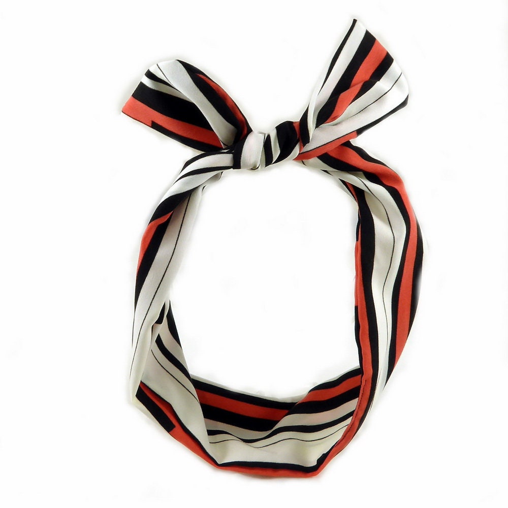 Bandeau headband cheveux rayures