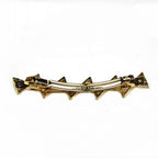 Barrette cheveux zigzag doré 8,5cm monture cheveux fins