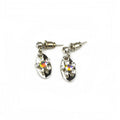 Boucle d'oreille pendante cristal
