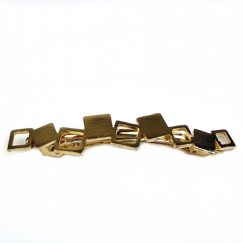 Barrette cheveux géométrique doré