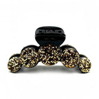Pince cheveux fantaisie à paillettes 7cm, doré