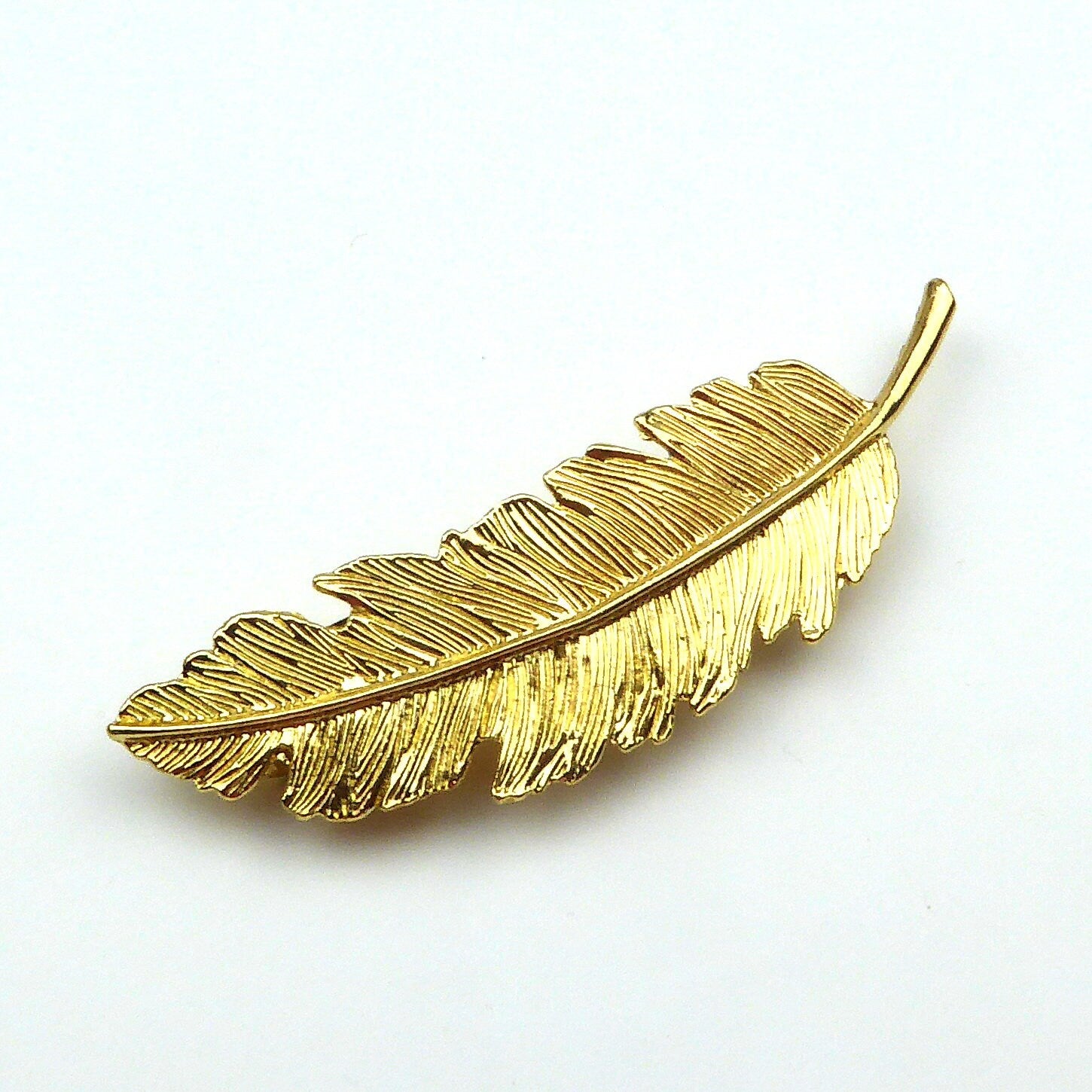 Barrette cheveux métal feuille doré