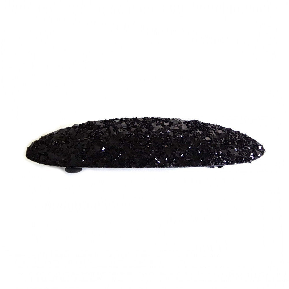 Barrette cheveux ovale 9cm paillettes glitter, accessoire cheveux