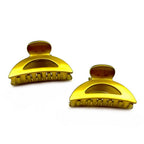 Lot de 2 grandes pinces cheveux crabe 8.5cm métallisées