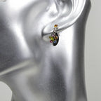 Boucle d'oreille pendante cristal