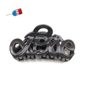 Pince à cheveux "Love" 8,5cm en acétate, qualité premium, Made in France - gris