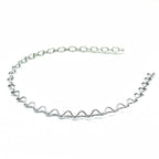 Lot de 3 serres tête fin métal petite ondulation, doré, argenté, noir