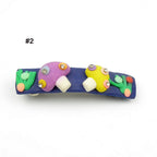 Barrette cheveux champignon en polymère