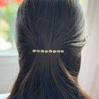 Barrette cheveux avec perles à facette vintage 7cm