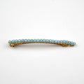 Barrette Cheveux Fine Perles de Rocaille Bleu 8cm