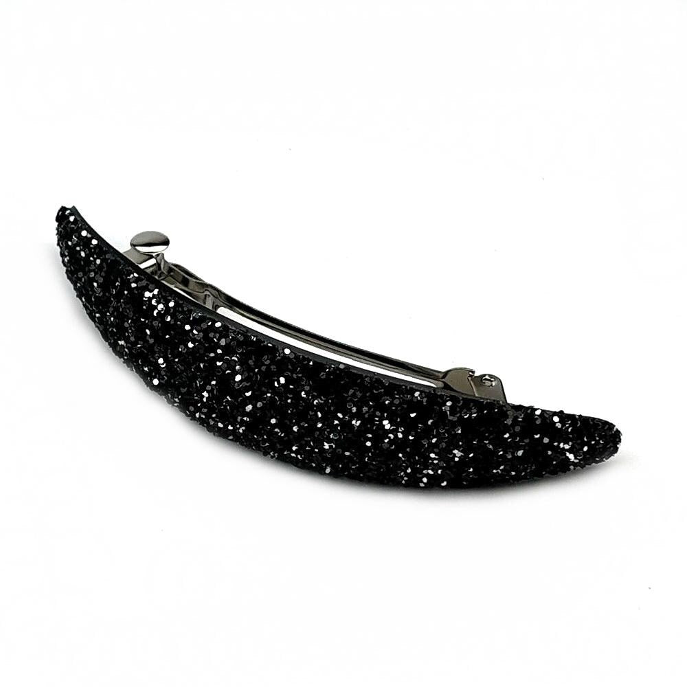 Barrette cheveux paillettes forme ovale