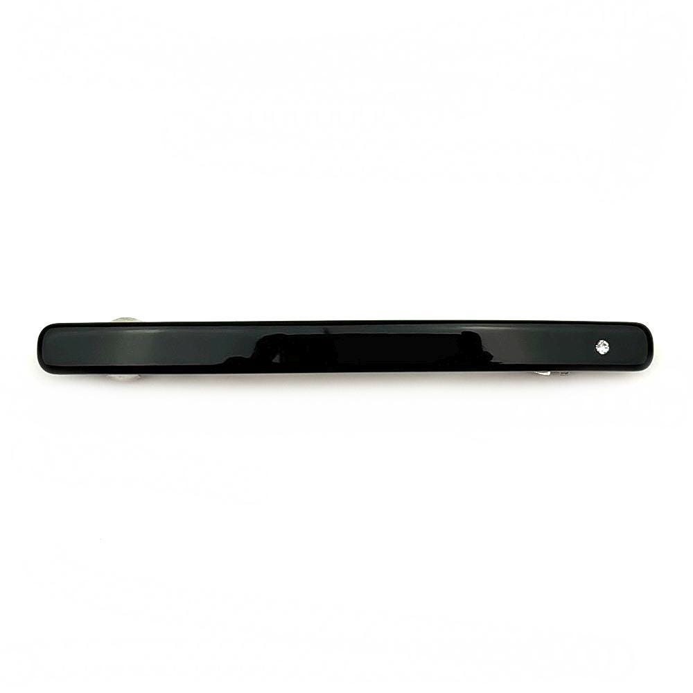 Barrette cheveux longue 10cm noir avec strass