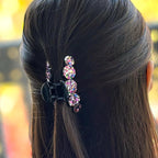 Pince cheveux fantaisie à paillettes 7cm, multicolore