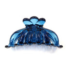 Pince crabe cheveux classique de 8,5 cm bleu