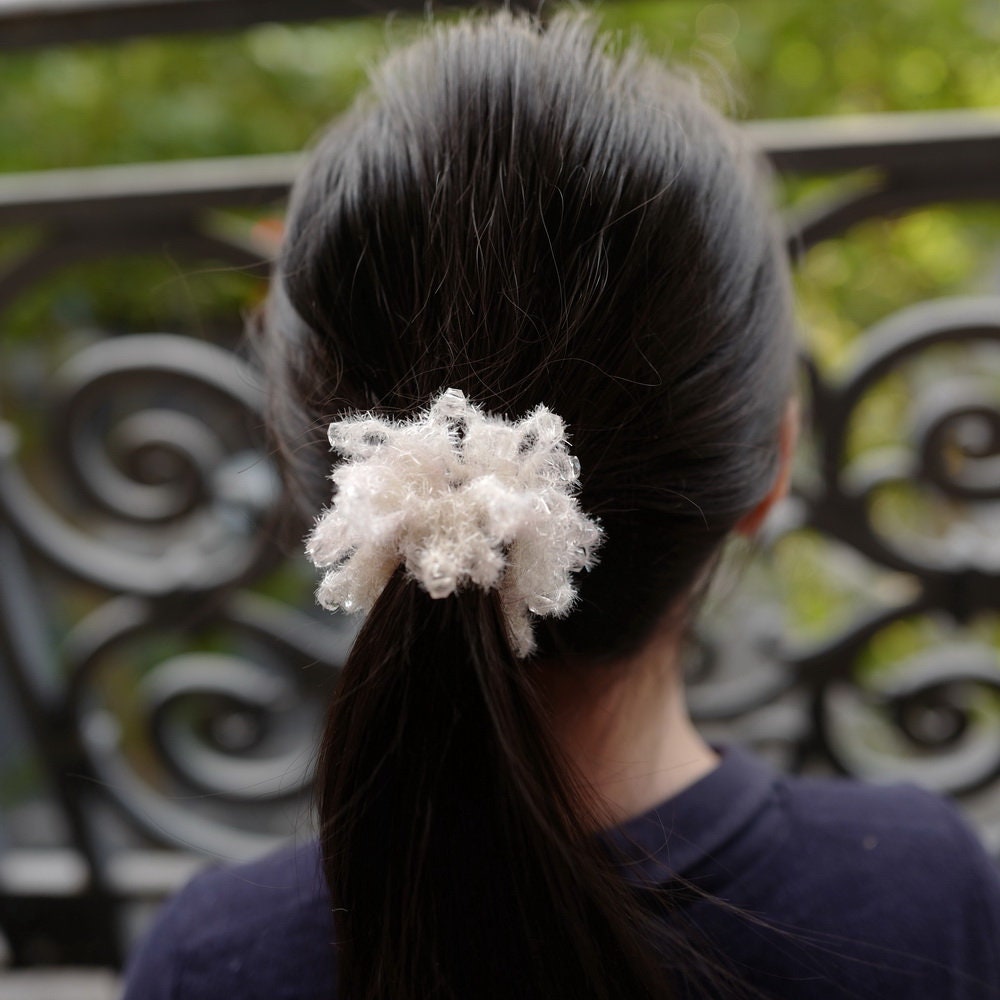 Elastique chouchou cheveux brillant perlé