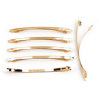 Barrettes fines 10cmx0.3cm "Clip Paris" doré - Lot de 50