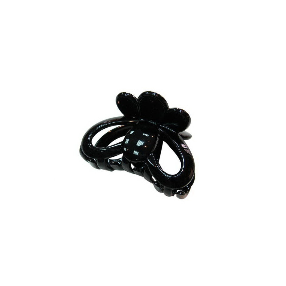Pince crabe cheveux 6.5cm noir verni