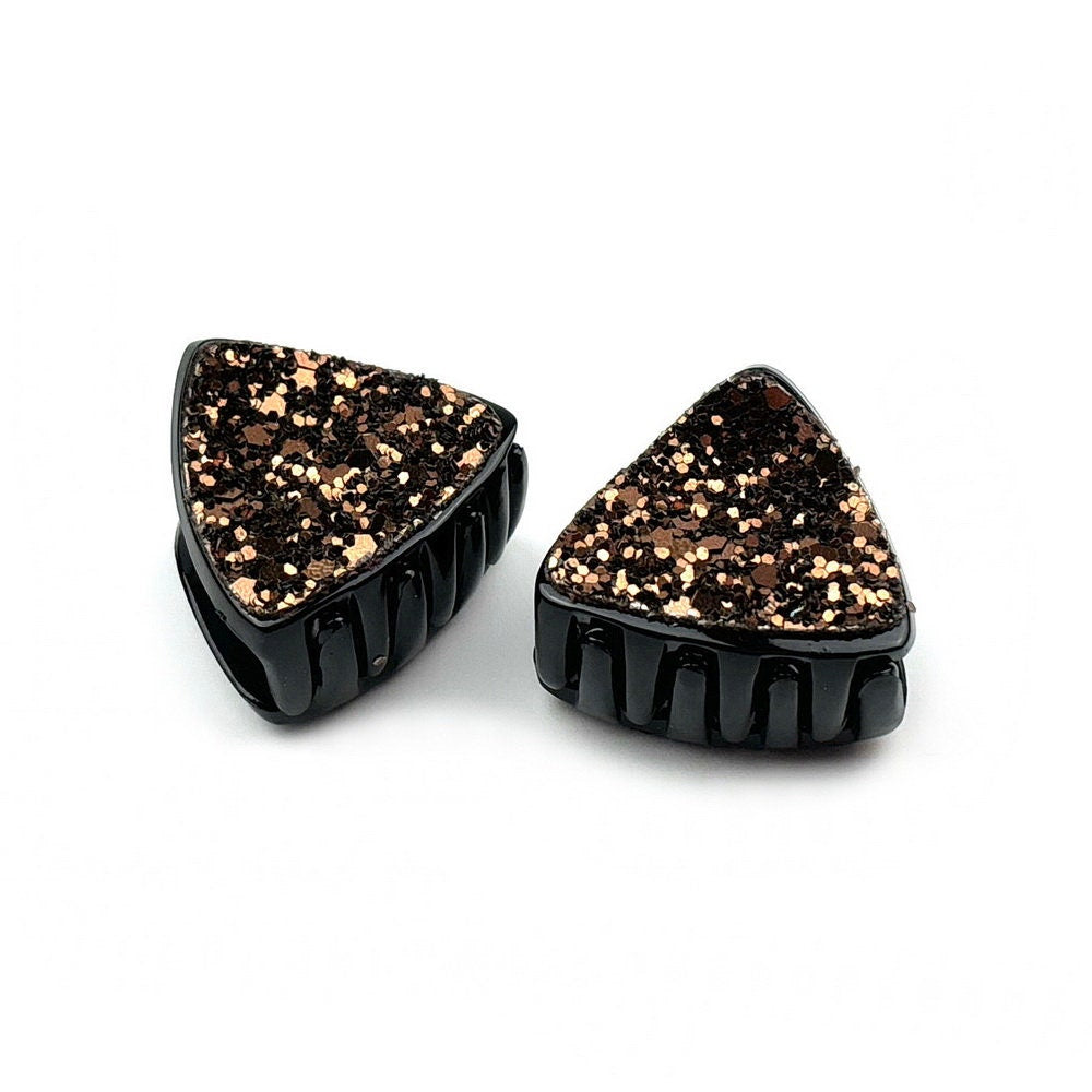 Lot de 2 Pinces cheveux paillette triangulaire