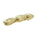 Barrette cheveux feuilles et perles