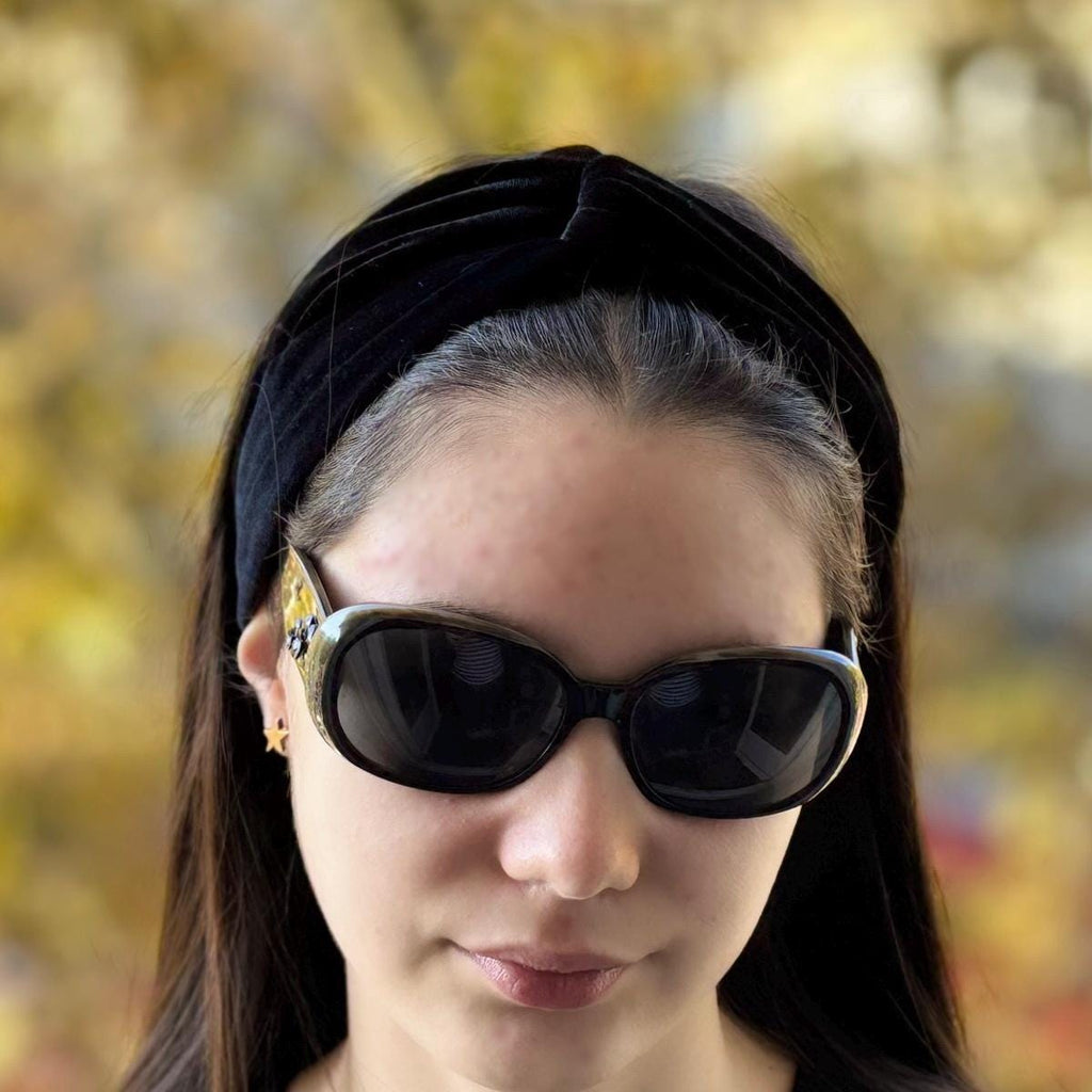 Bandeau cheveux headband croisé en velours