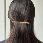 Barrette cheveux métal longue 10,5cm doré cheveux fins
