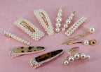 Barrette cheveux perles, pinces cheveux perles
