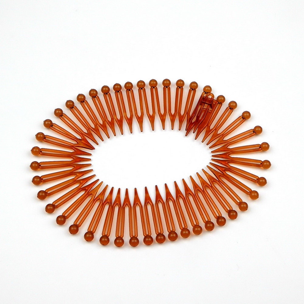 Serre tête souple zigzag perlé Made in France