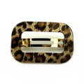 Barrette Cheveux Ajourée Léopard 7cm