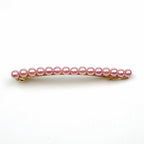 Barrette cheveux fine 8cm, perles nacrées rose