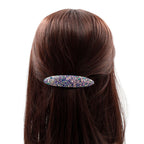 Barrette cheveux ovale 9cm paillettes