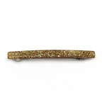 Barrette cheveux longue 10cm en acétate paillette or fait main